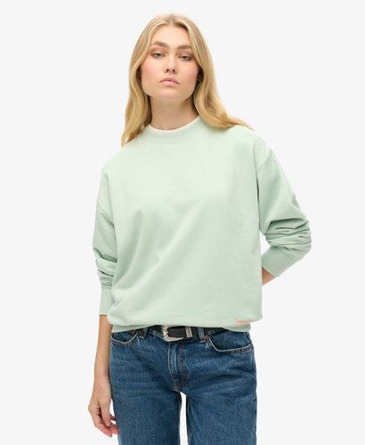 Ladies Boxy Fit Embroidered Logo Essential Sweatshirt, Light Green, Size: 12 - Superdry - Modalova