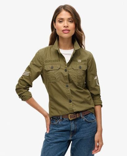 Women's Military Shirt Green / Burnt Olive - Size: 16 - Superdry - Modalova