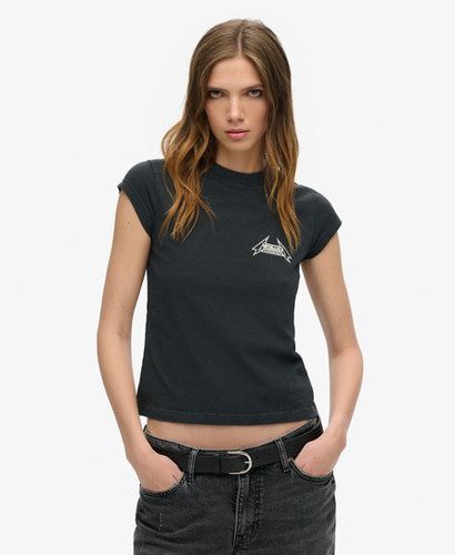 Women's Metallica x Cap Sleeve Band T-Shirt Black / Mid Back In Black - Size: 8 - Superdry - Modalova