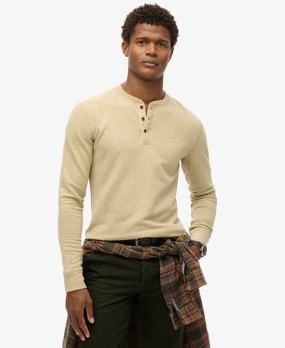 Men's The Merchant Store - Grandad Top Beige / Heritage Oat Grindle - Size: S - Superdry - Modalova