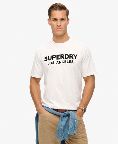 Men's Luxury Sport Loose Fit T-Shirt White / Brilliant White - Size: M - Superdry - Modalova