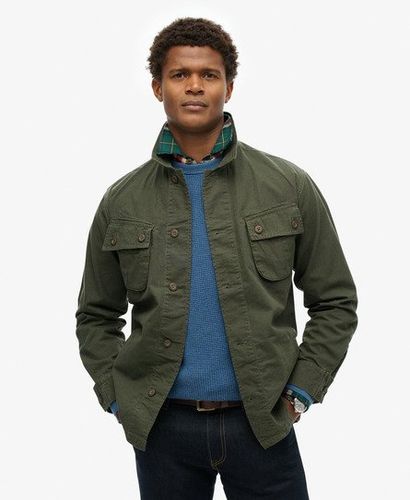 Men's Fully lined Military Overshirt Jacket, Green, Size: L - Superdry - Modalova