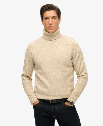 Men's Brushed Roll Neck Jumper Beige / Moonstruck Beige Marl - Size: Xxl - Superdry - Modalova