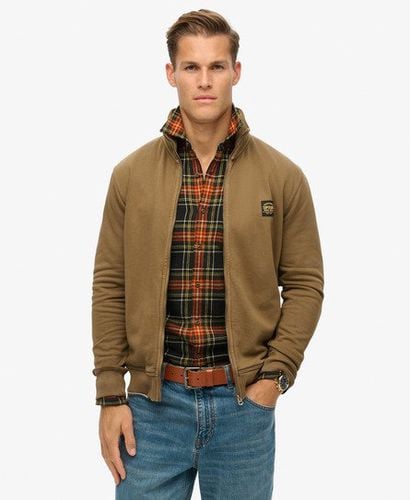 Men's Contrast Stitch Track Top Brown / Washed Teak Brown - Size: L - Superdry - Modalova