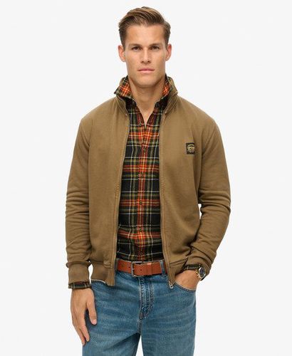 Men's Contrast Stitch Track Top Brown / Washed Teak Brown - Size: S - Superdry - Modalova