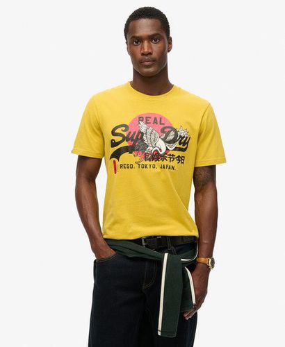 Men's Tokyo Graphic T Shirt Yellow / Oil Yellow - Size: L - Superdry - Modalova