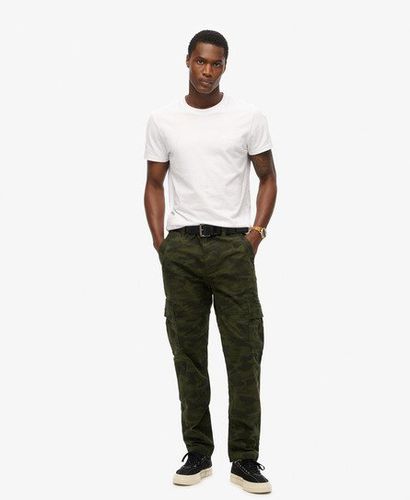 Men's Organic Cotton Core Cargo Pants Green / Overdyed Camo - Size: 28/32 - Superdry - Modalova