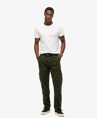 Men's Organic Cotton Core Cargo Pants Green / Overdyed Camo - Size: 29/32 - Superdry - Modalova