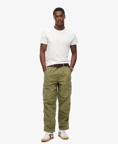 Men's Organic Cotton Vintage Parachute Cargo Pants Green / Hushed Olive - Size: 36/32 - Superdry - Modalova