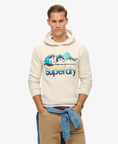 Men's Great Outdoors Graphic Hoodie Light Grey / Mcqueen Marl - Size: L - Superdry - Modalova