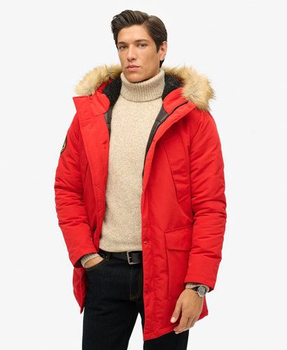 Men's Everest Parka Coat Red / High Risk Red - Size: M - Superdry - Modalova