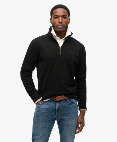 Men's Essential Logo Henley Sweatshirt Black - Size: M - Superdry - Modalova