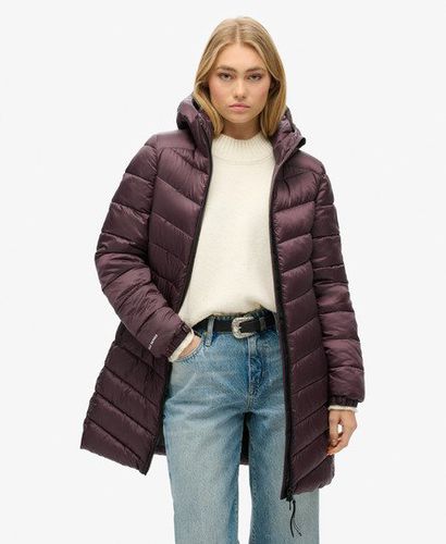 Damen Mittellange Fuji Steppjacke mit Kapuze - Größe: 36 - Superdry - Modalova