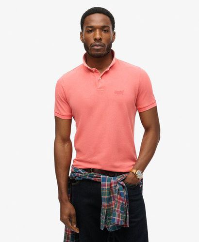 Men's Destroyed Polo Shirt Pink / Maldive Pink - Size: L - Superdry - Modalova