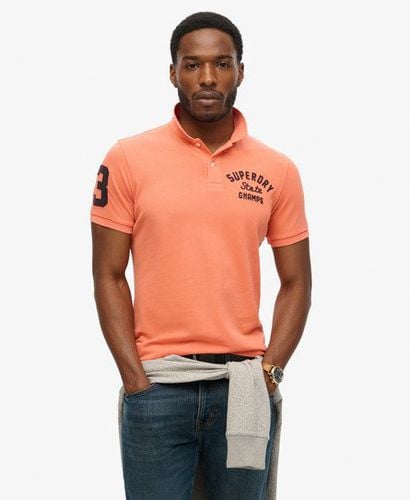 Men's Superstate Polo Shirt Orange / Sunburst Coral - Size: XL - Superdry - Modalova