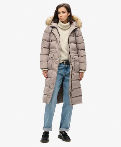 Damen Langer Everest Kunstfellmantel - Größe: 38 - Superdry - Modalova