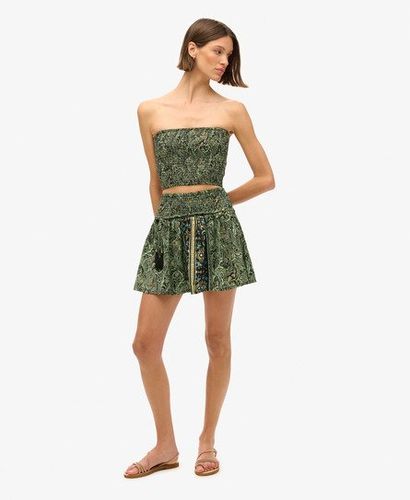 Women's St Tropez Paisley Mini Skirt Green / Green Leaf Paisley - Size: 14 - Superdry - Modalova