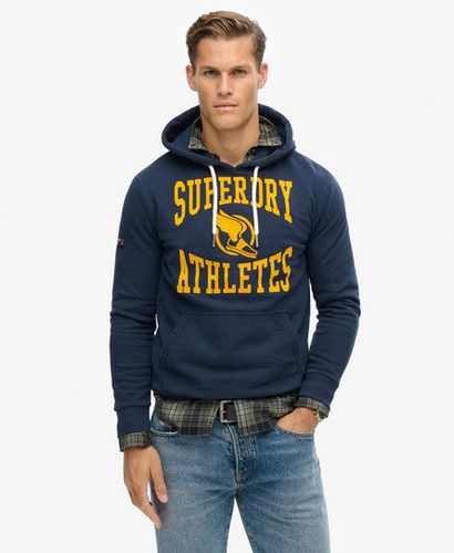 Men's Track & Field Athletic Graphic Hoodie Navy / Blue Navy Marl - Size: M - Superdry - Modalova