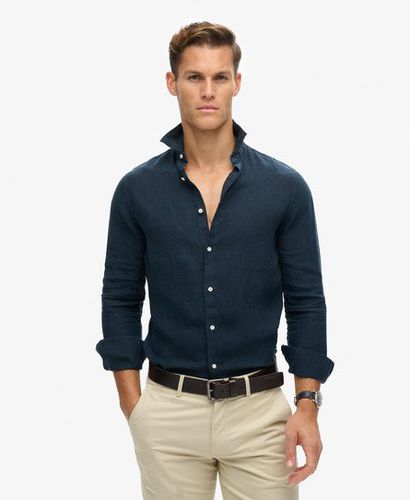 Men's Lässiges Leinen-Langarmhemd - Größe: Xxl - Superdry - Modalova