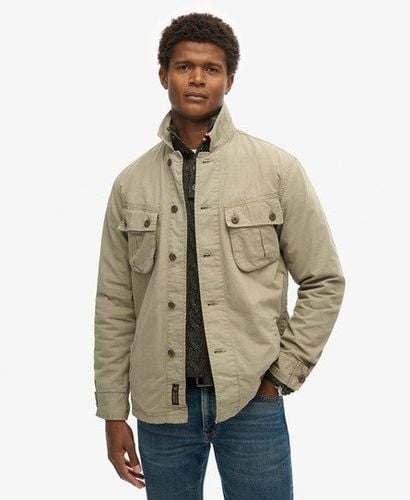 Men's Military Overshirt Jacket Khaki / Light Khaki Green - Size: M - Superdry - Modalova