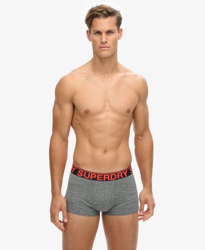 Men's Organic Cotton Trunk Triple Pack Black/Orange / Karst Mega Black/Black/Bright Orange Marl - Size: S - Superdry - Modalova