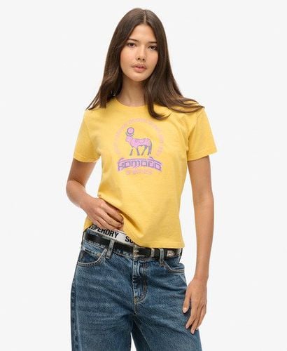 Women's x Komodo Ashram Fitted T-Shirt Yellow / Pigment Yellow - Size: 10 - Superdry - Modalova