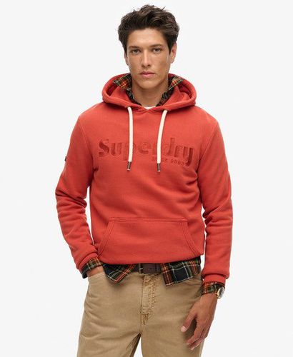 Men's Terrain Logo Overdyed Hoodie Red / Ketchup - Size: S - Superdry - Modalova