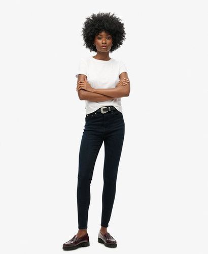 Women's Organic Cotton High Rise Skinny Denim Jeans Black / Viper Blue Black - Size: 25/32 - Superdry - Modalova