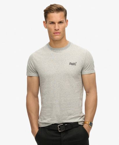 Men's Organic Cotton Essential Logo T-Shirt Grey / Pumice Stone Marl - Size: M - Superdry - Modalova