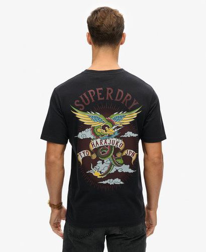 Men's Tattoo Graphic Loose Fit T-Shirt Black - Size: M - Superdry - Modalova