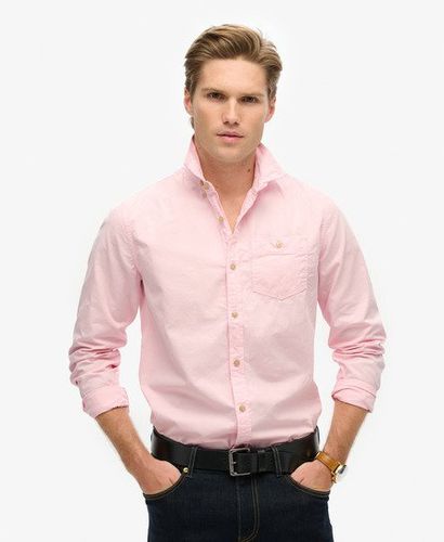 Men's The Merchant Store - Long Sleeved Shirt Pink - Size: L - Superdry - Modalova