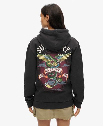 Damen OverGröße Hoodie mit Tattoo-Grafik - Größe: L - Superdry - Modalova