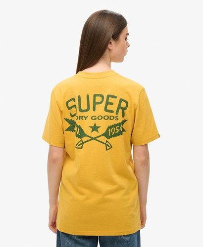 Women's Oversized Outdoor Graphic T-shirt Yellow / Mustard Yellow Marl - Size: XL - Superdry - Modalova