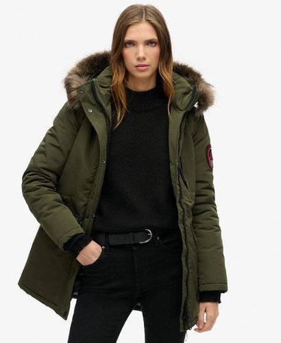 Women's Everest Parka mit Kapuze und Kunstfellbesatz - Größe: 40 - Superdry - Modalova