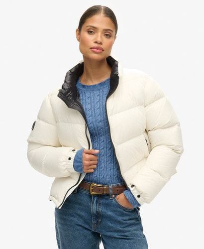 Women's Luxe Alpine Down Padded Jacket White - Size: 14 - Superdry - Modalova