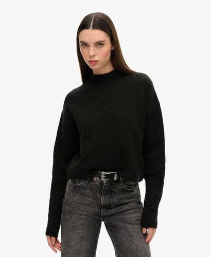 Women's Vintage Essential Mock Neck Jumper Black - Size: 12 - Superdry - Modalova