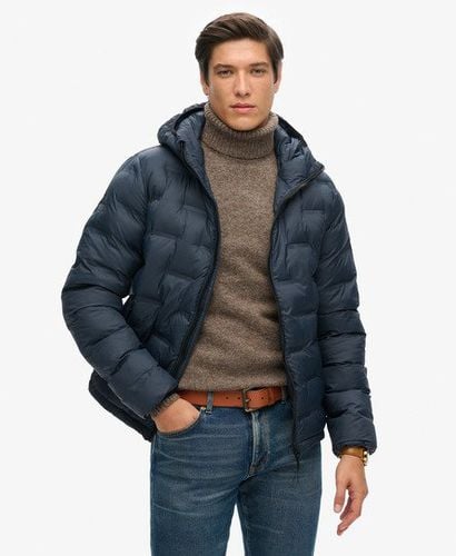 Men's Short Quilted Puffer Jacket Navy / Eclipse Navy - Size: L - Superdry - Modalova