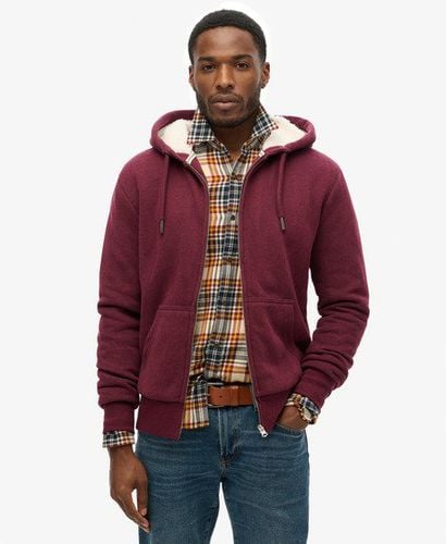 Men's Essential Kapuzenjacke mit Teddyfellfutter - Größe: S - Superdry - Modalova