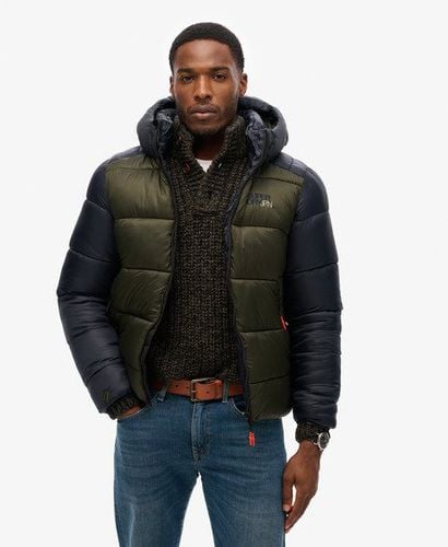 Men's Sports Steppjacke im Farbblock-Design mit Kapuze - Größe: S - Superdry - Modalova