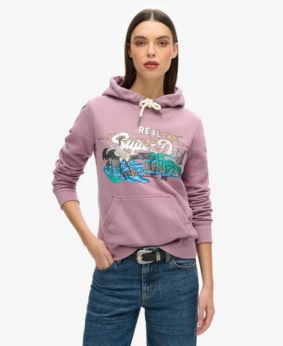 Women's Damen Hoodie mit Japanischem Vintage-Grafiklogo, Größe: 38 - Größe: 38 - Superdry - Modalova