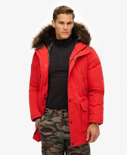 Men's Sport Everest Down Snow Parka Coat Red / Apple Red - Size: L - Superdry - Modalova