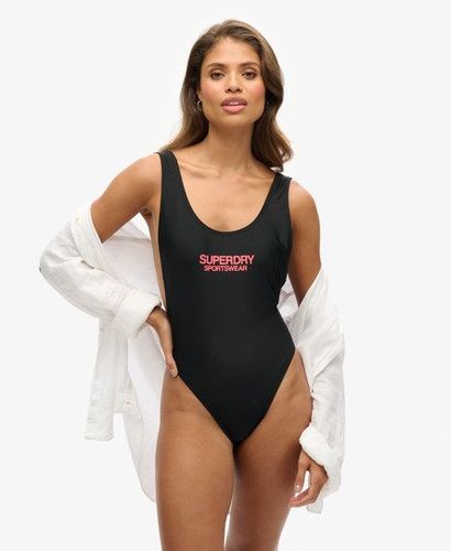 Women's Elastic Scoop Back Swimsuit Black - Size: 14 - Superdry - Modalova