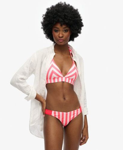 Women's Striped Cheeky Bikini Bottoms Pink / Pink Stripe - Size: 12 - Superdry - Modalova