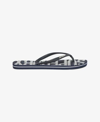 Women's Vintage Vegan Flip Flops Blue / Navy/Silver - Size: 3-4 - Superdry - Modalova