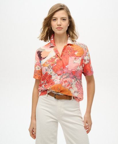 Women's Beach Resort Shirt Pink / Kam Coral - Size: 12 - Superdry - Modalova
