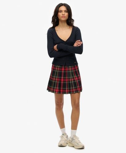 Women's Check Mini Skirt Purple / Navy Check - Size: 10 - Superdry - Modalova