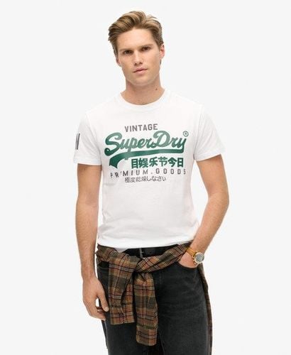 Men's Organic Cotton Vintage Logo T-Shirt White / Optic - Size: S - Superdry - Modalova