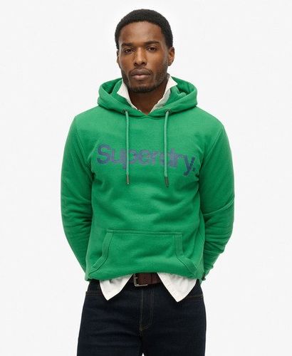 Men's Core Logo Hoodie Green / Oregon Green - Size: L - Superdry - Modalova