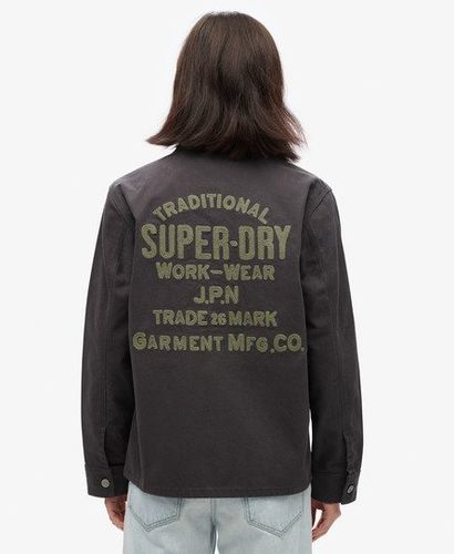 Women's Embroidered Chore Jacket Black / Blackboard - Size: 14 - Superdry - Modalova