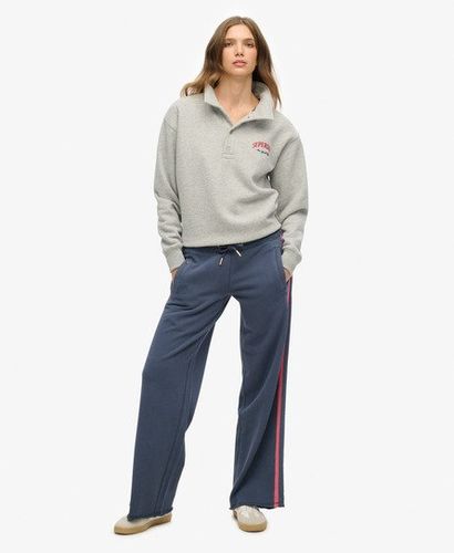 Women's Athletic Essentials Logo Straight Joggers Navy / Lauren Navy - Size: 8 - Superdry - Modalova